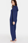 Zivame Jaspe Knit Poly Lifewear Set - Medieval Blue — thumbnail 3